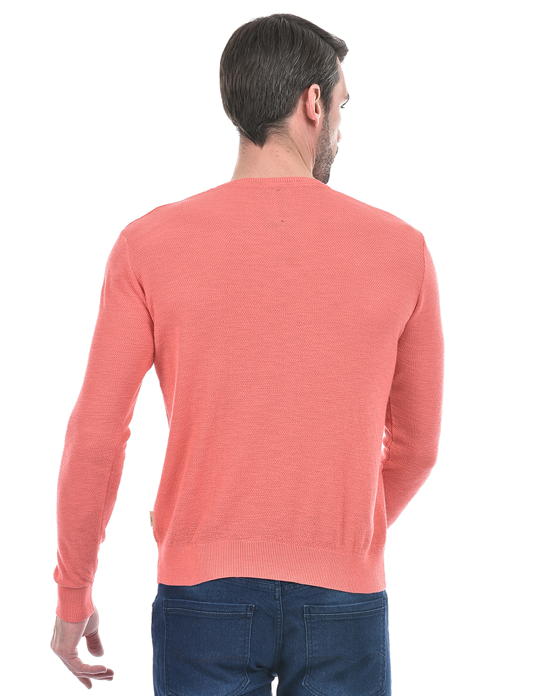 Numero Uno Men Solid Orange Sweater